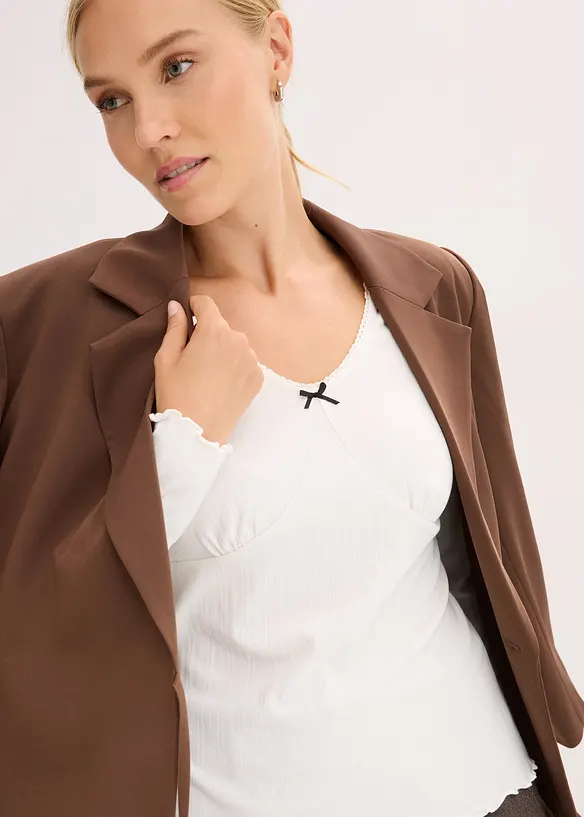 T-shirt côtelé, bonprix