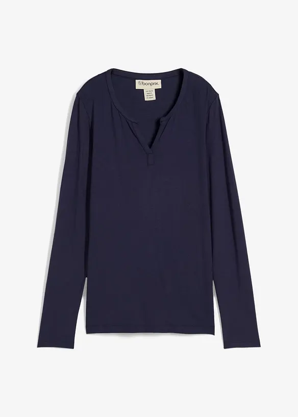 T-shirt manches longues en viscose extensible, bonprix