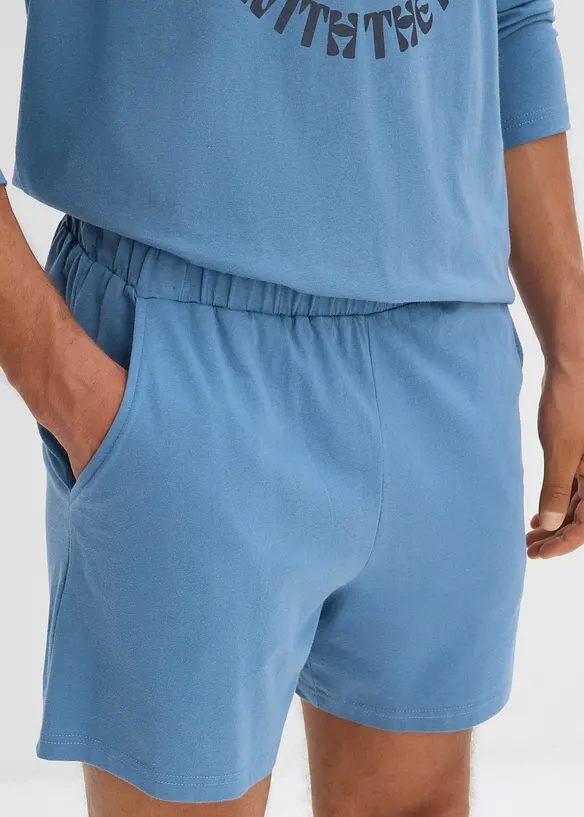 Pyjashorts à manches longues, 100% coton, bonprix