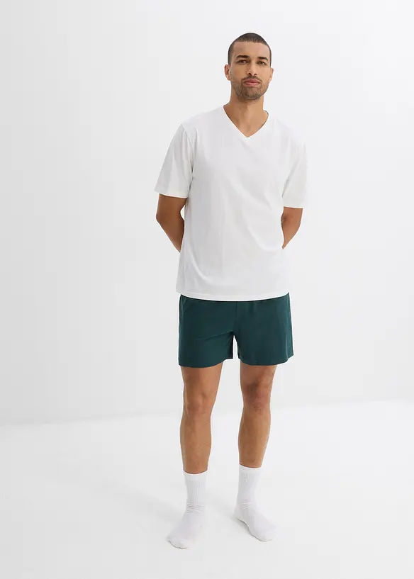 T-shirt et 2 bas de pyjama 100% coton (ens. 3 pces), bonprix