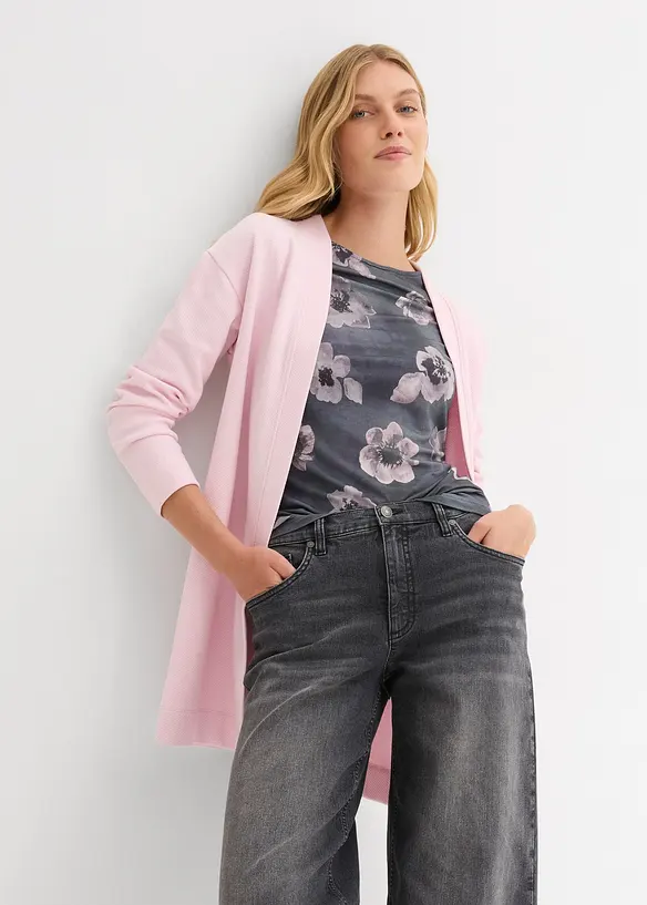 Gilet long en sweat doux, bonprix