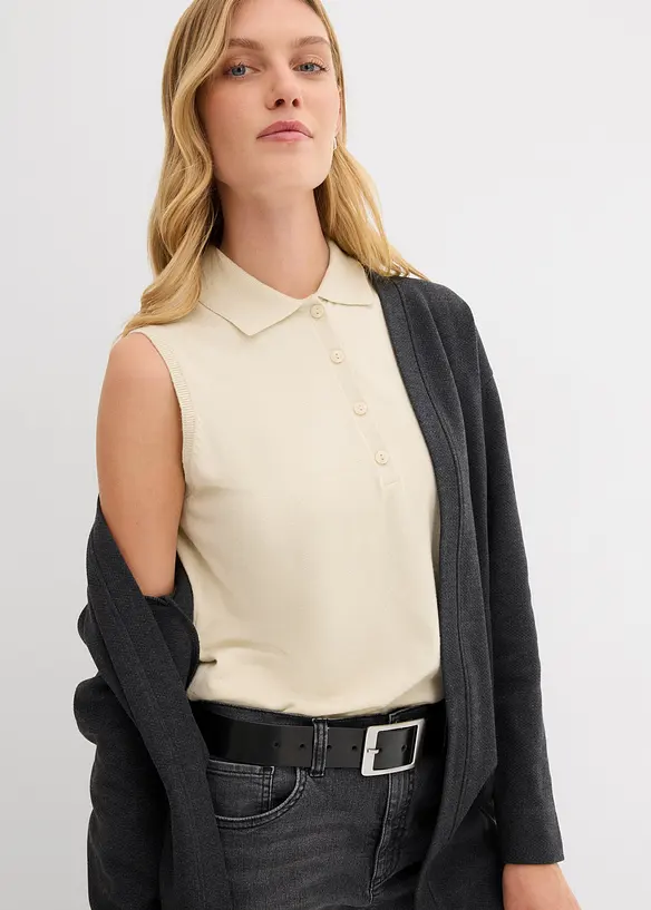 Gilet long en sweat doux, bonprix