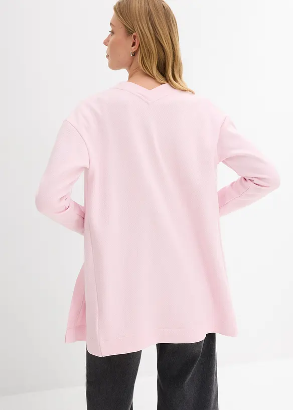 Gilet long en sweat doux, bonprix