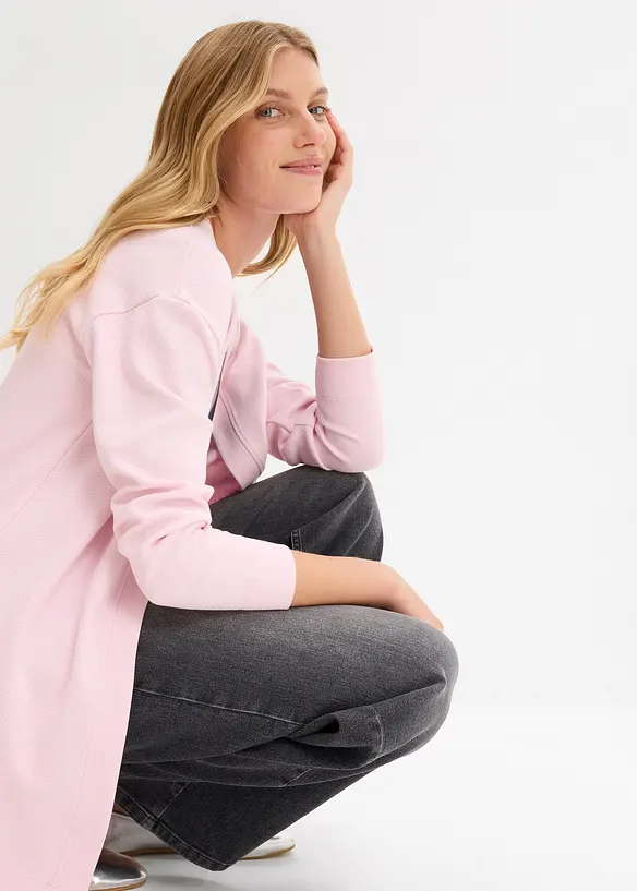 Gilet long en sweat doux, bonprix