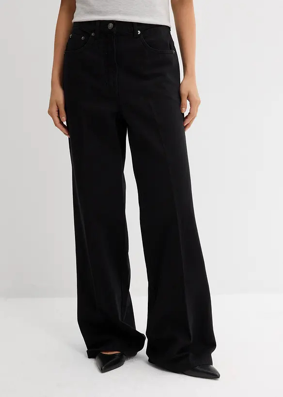 Pantalon à pinces en twill 100% coton, bonprix