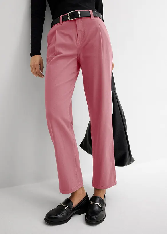Pantalon barrel en twill, bonprix