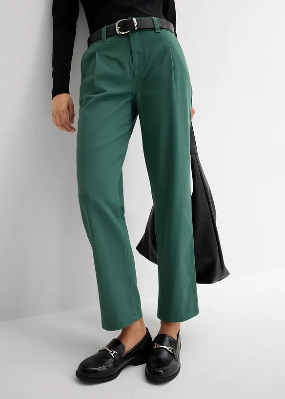 Pantalon barrel en twill, bonprix