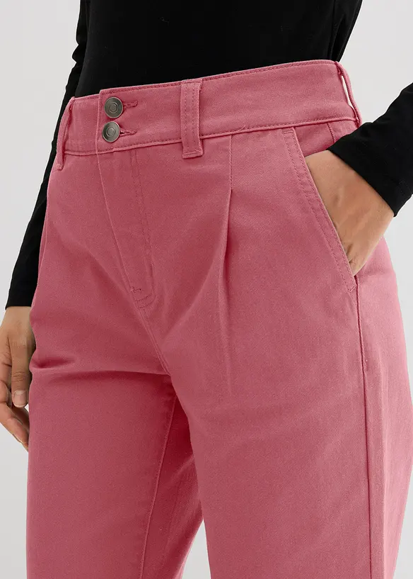 Pantalon barrel en twill, bonprix