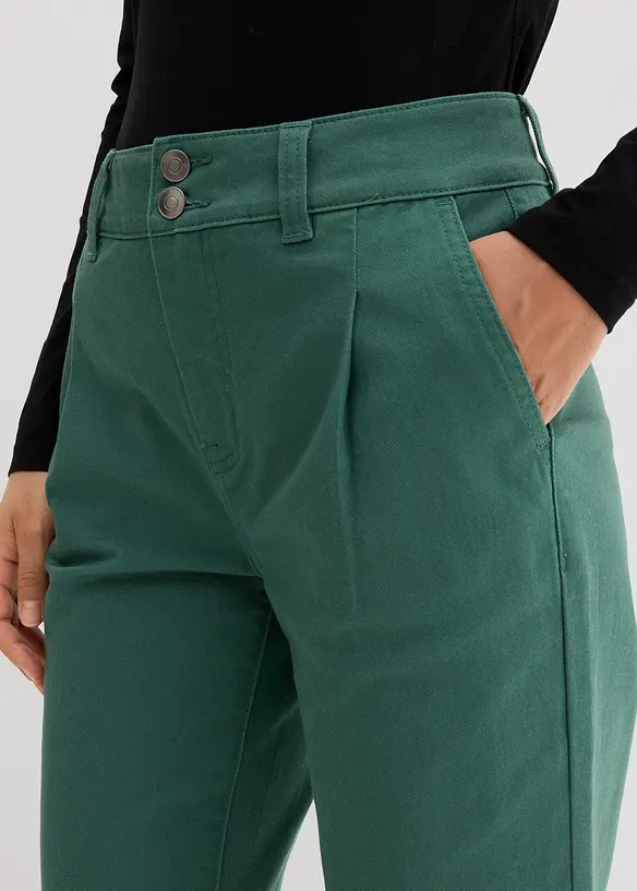 Pantalon barrel en twill, bonprix