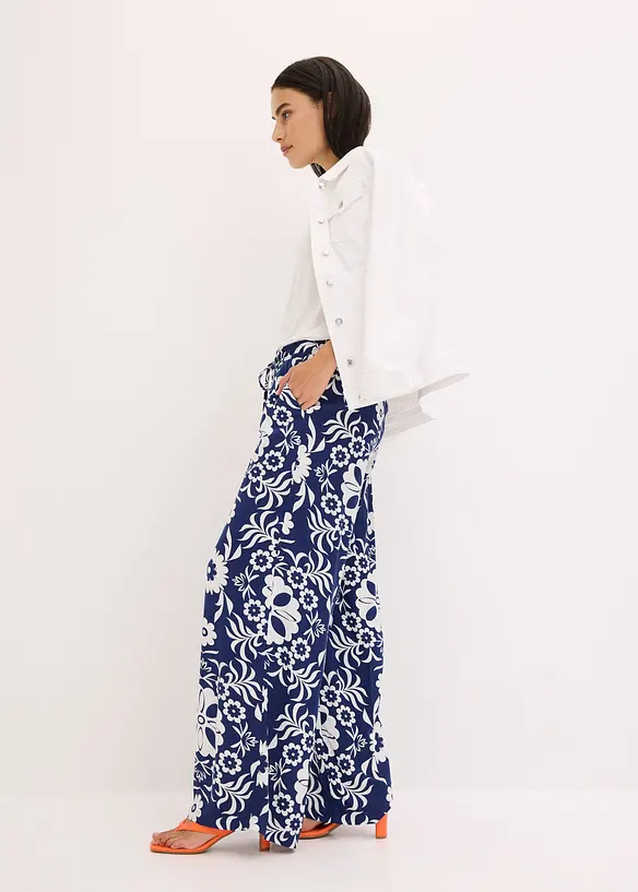 Pantalon large en viscose fluide, bonprix