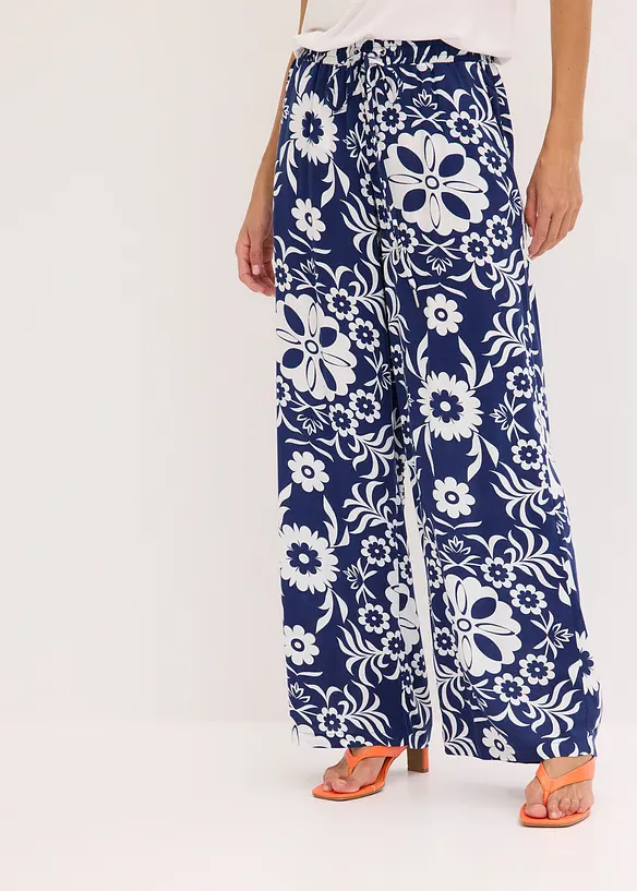 Pantalon large en viscose fluide, bonprix