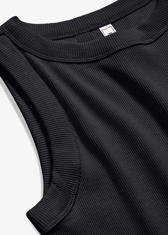 Débardeur côtelé 100% coton, bonprix