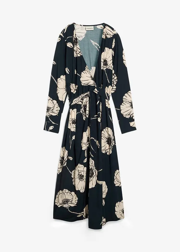 Robe longue de grossesse et d’allaitement, style portefeuille, bonprix