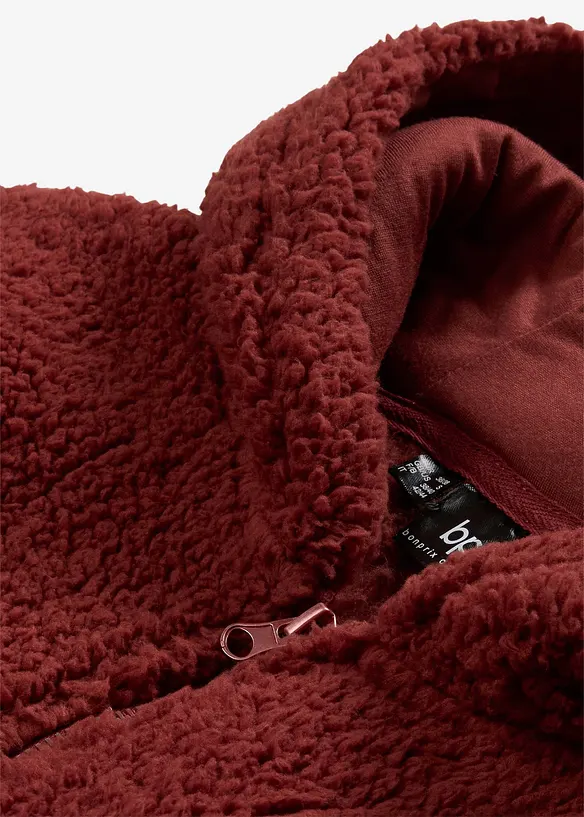 Veste en sherpa coupe trap&egrave;ze avec fentes lat&eacute;rales, bonprix