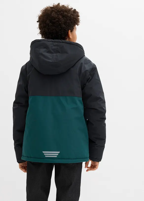 Parka d’hiver imperméable à capuche, style color block, bonprix