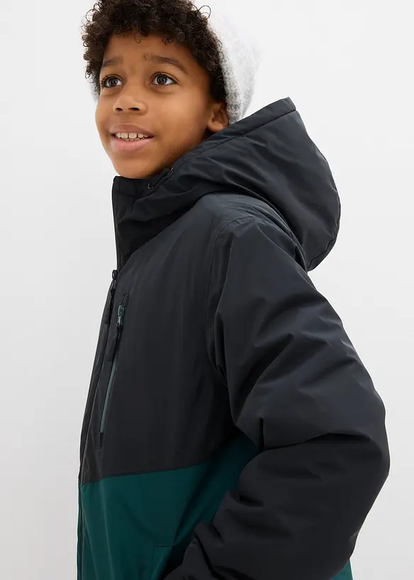 Parka d’hiver imperméable à capuche, style color block, bonprix