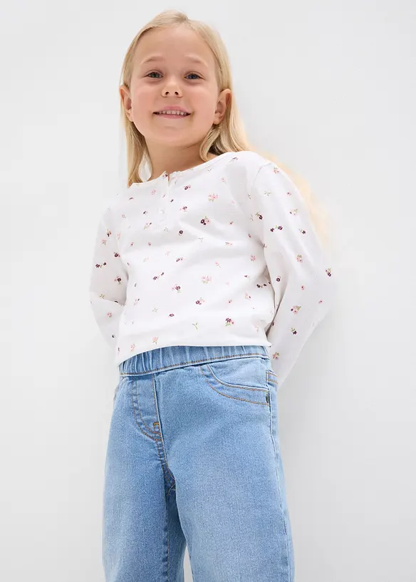 Jean bootcut taille mi-haute élastiquée, bonprix