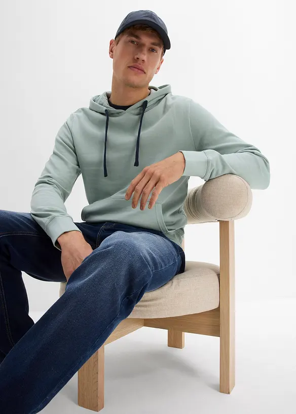 Sweat à capuche 100% coton, bonprix