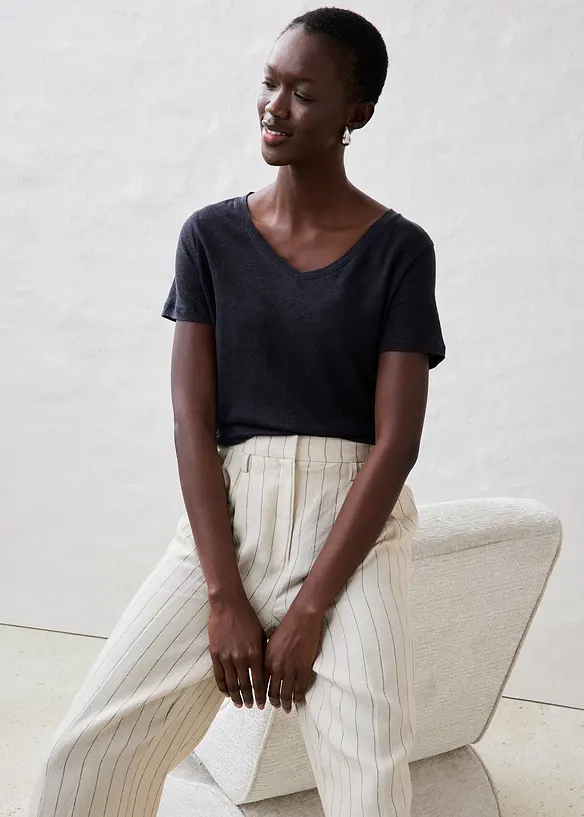 T-shirt 100% lin, bonprix