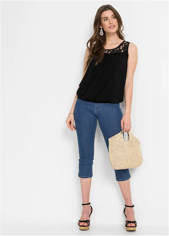 Top en viscose extensible mélangée, bonprix