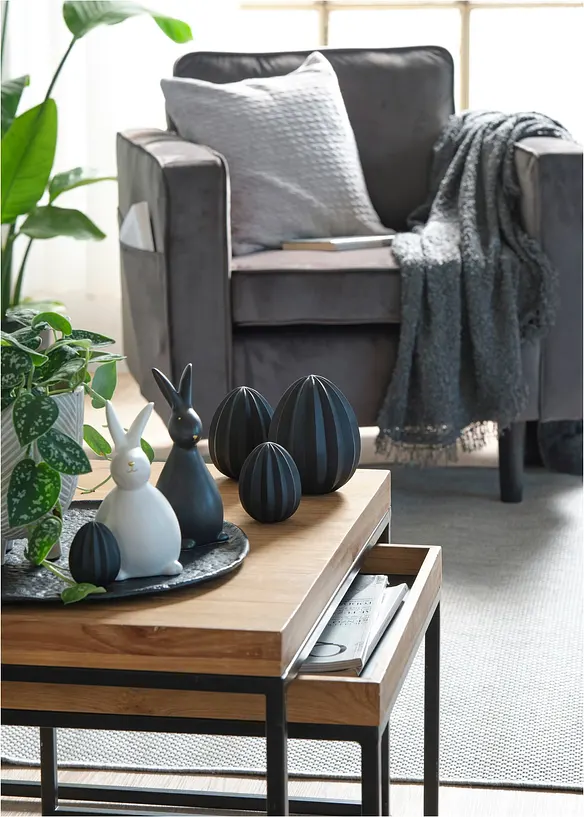 Figurine d&eacute;co lapins (lot de 2), bonprix