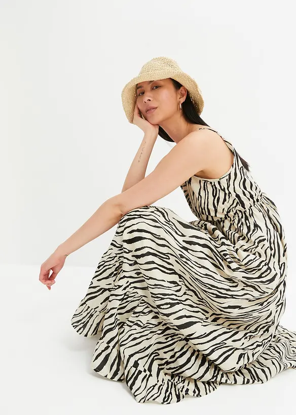 Robe longue à imprimé léopard, RAINBOW