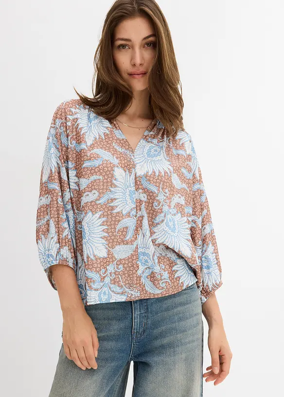 Blouse douce en viscose mélangée, bonprix