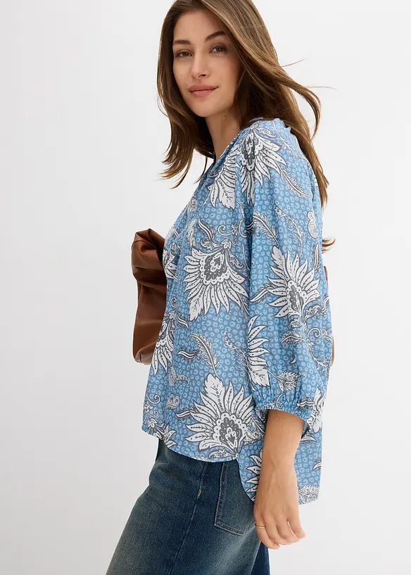 Blouse douce en viscose mélangée, bonprix