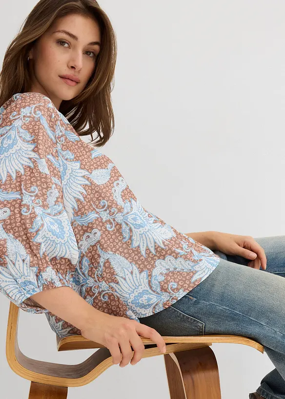 Blouse douce en viscose mélangée, bonprix
