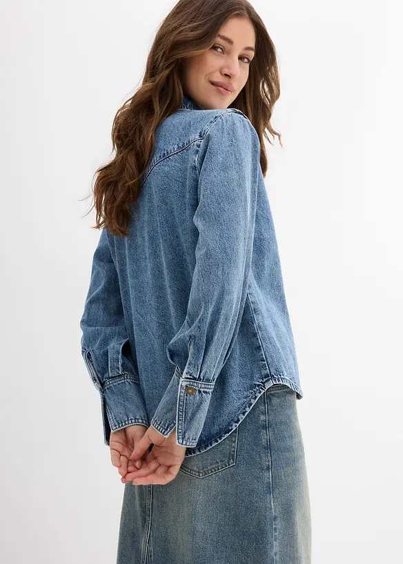 Chemise en jean 100% coton, bonprix
