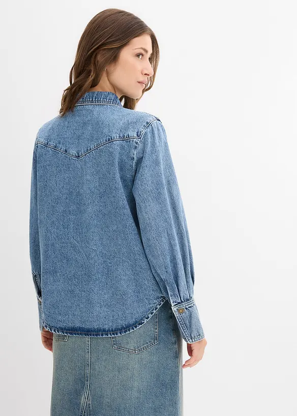 Chemise en jean 100% coton, bonprix