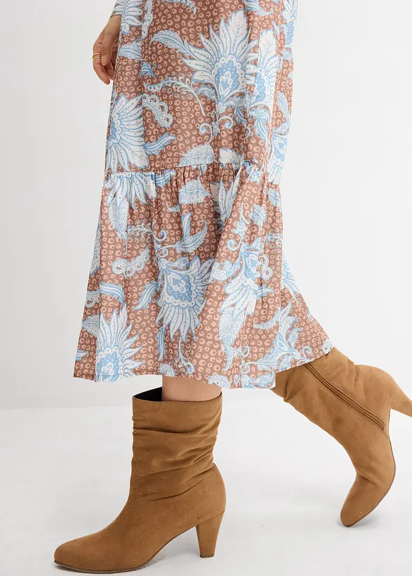 Robe longue en fine viscose mélangée, bonprix