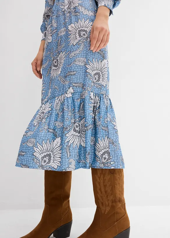 Robe longue en fine viscose mélangée, bonprix