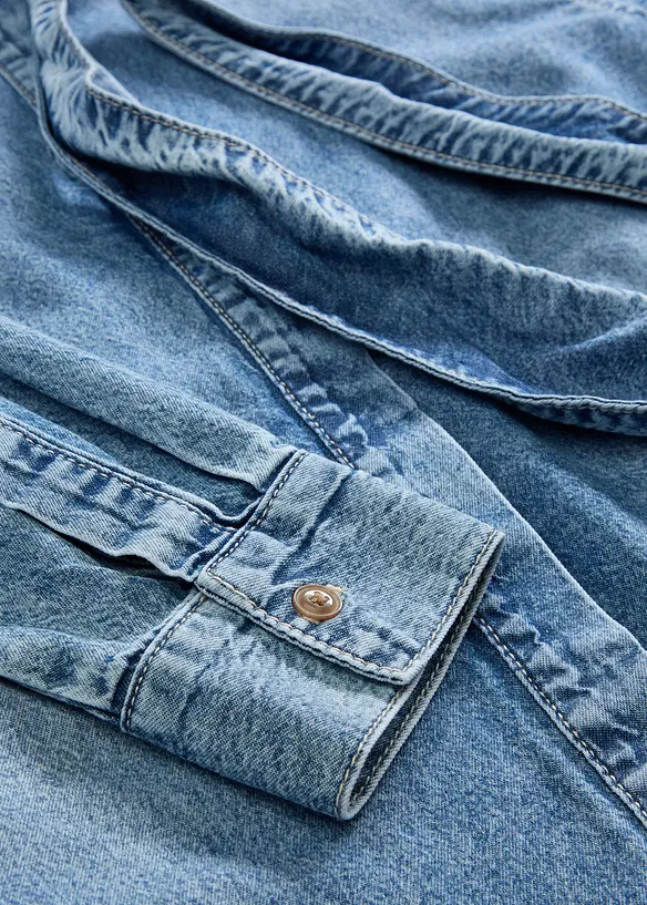 Chemisier en jean 100% coton, bonprix