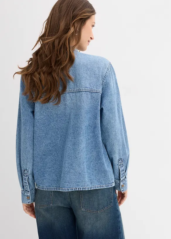 Chemisier en jean 100% coton, bonprix