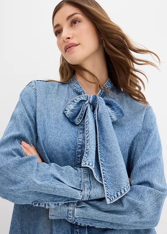 Chemisier en jean 100% coton, bonprix