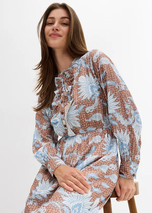 Robe longue en fine viscose mélangée, bonprix