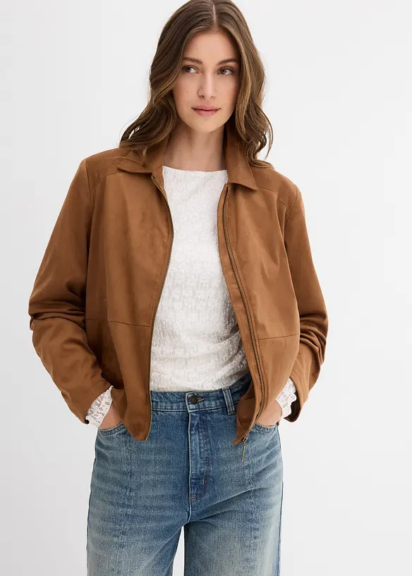 Veste en suédine, bonprix