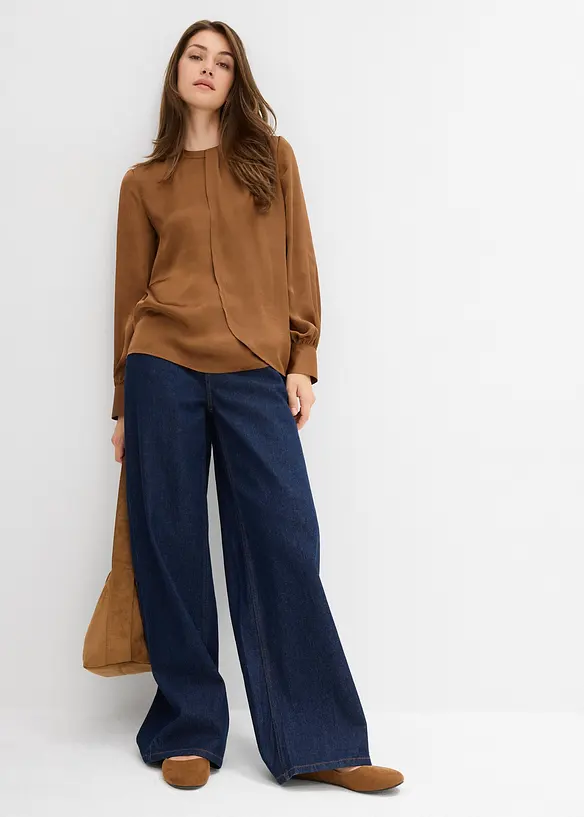 Blouse en satin fluide, bonprix