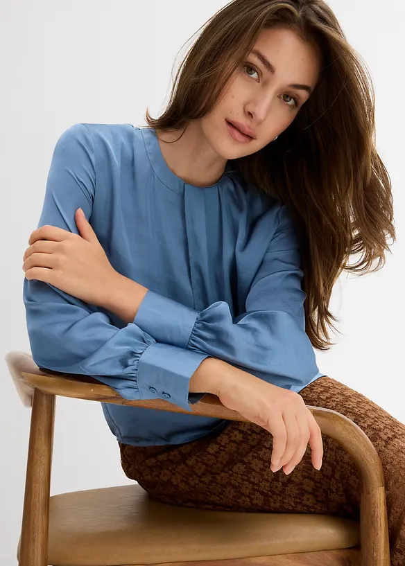 Blouse en satin fluide, bonprix