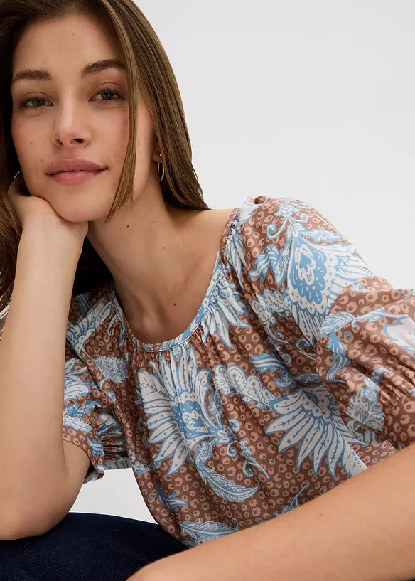 Blouse en fine viscose mélangée, bonprix