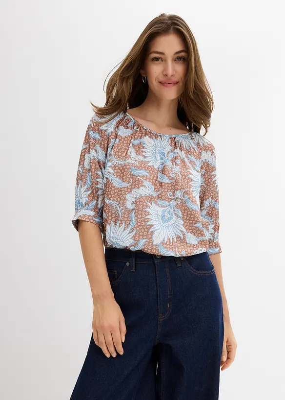 Blouse en fine viscose mélangée, bonprix