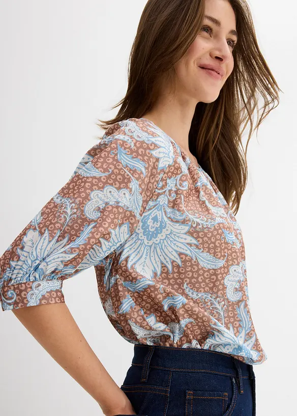 Blouse en fine viscose mélangée, bonprix