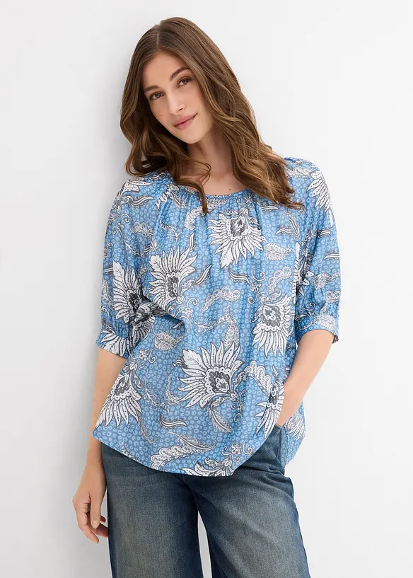 Blouse en fine viscose mélangée, bonprix