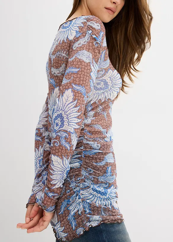 T-shirt manches longues en mesh fin, bonprix