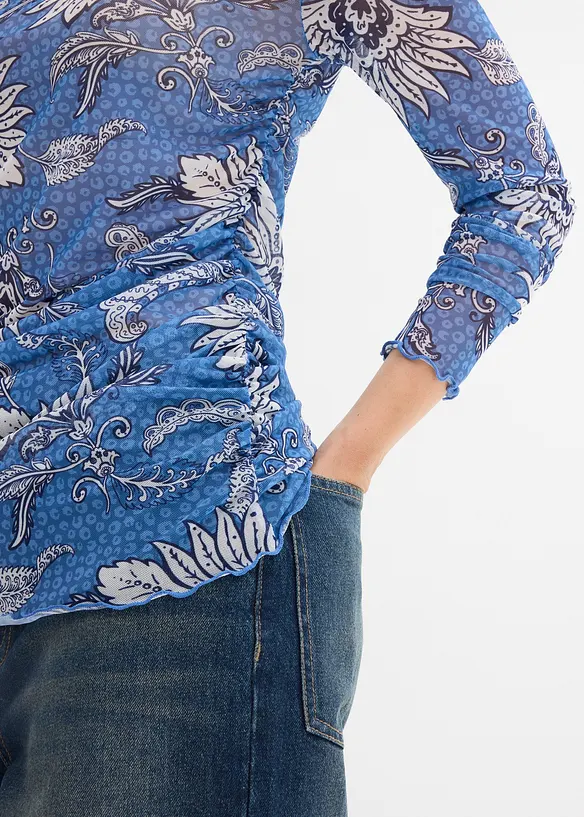 T-shirt manches longues en mesh fin, bonprix