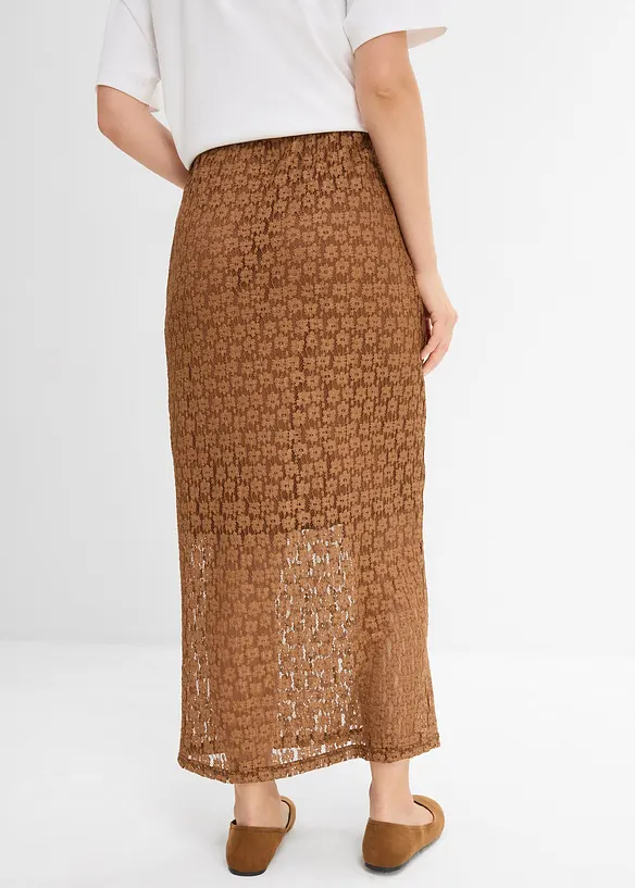 Jupe longue en dentelle, bonprix