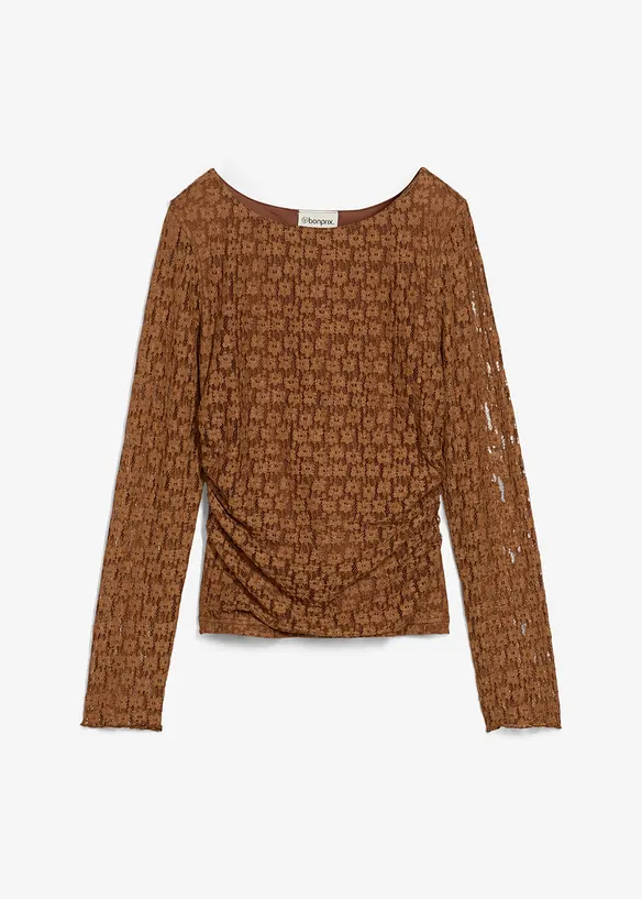 T-shirt manches longues en dentelle, bonprix