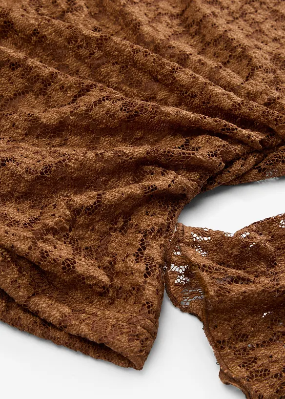 T-shirt manches longues en dentelle, bonprix