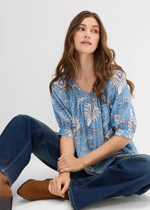 Blouse en fine viscose mélangée, bonprix